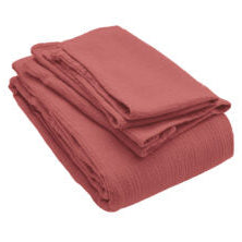 Musselin Kissenbezug Jula korallenrot 65x65cm - Farbliebe