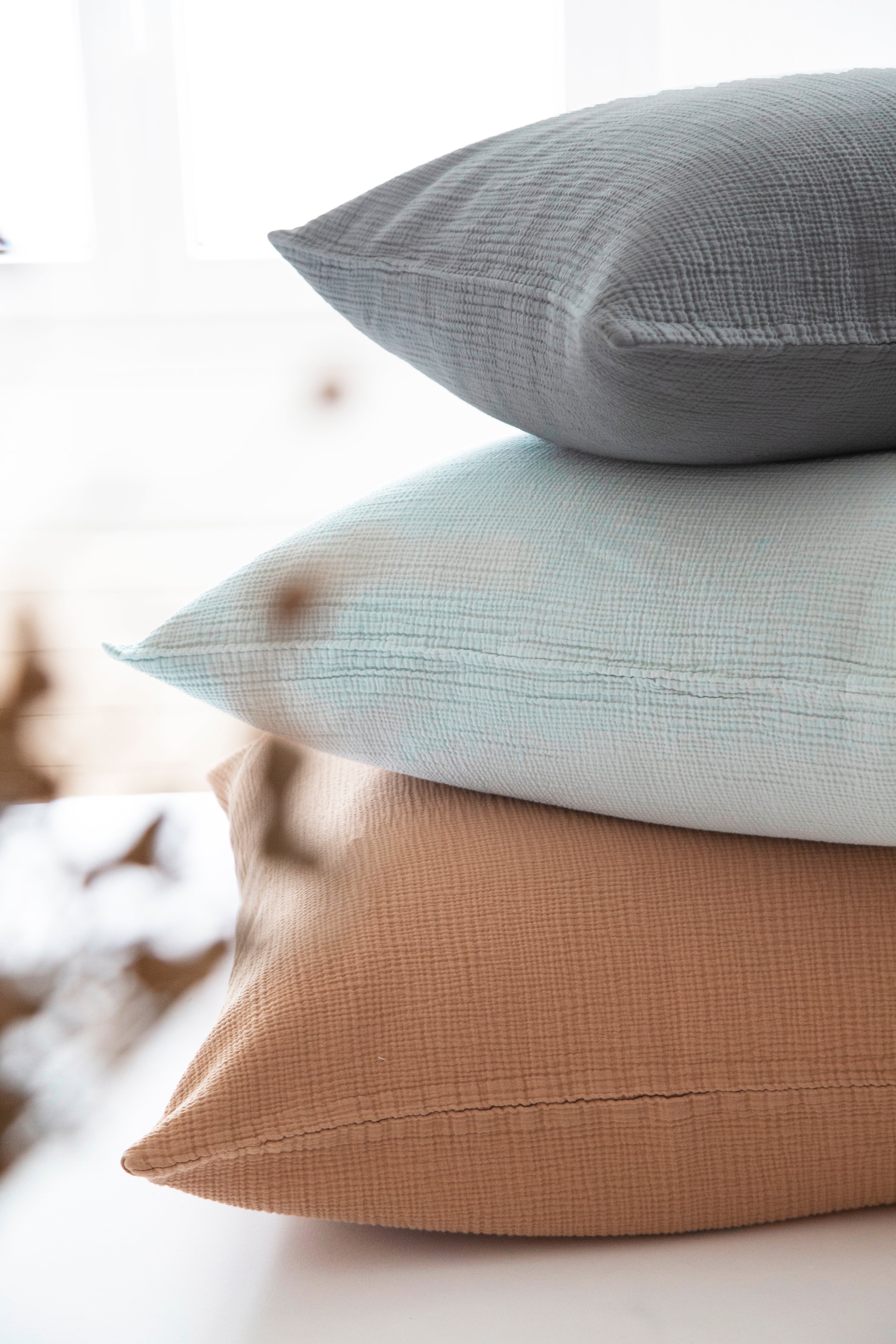 Muslin pillowcase Jula mint 65x100cm - Farbliebe