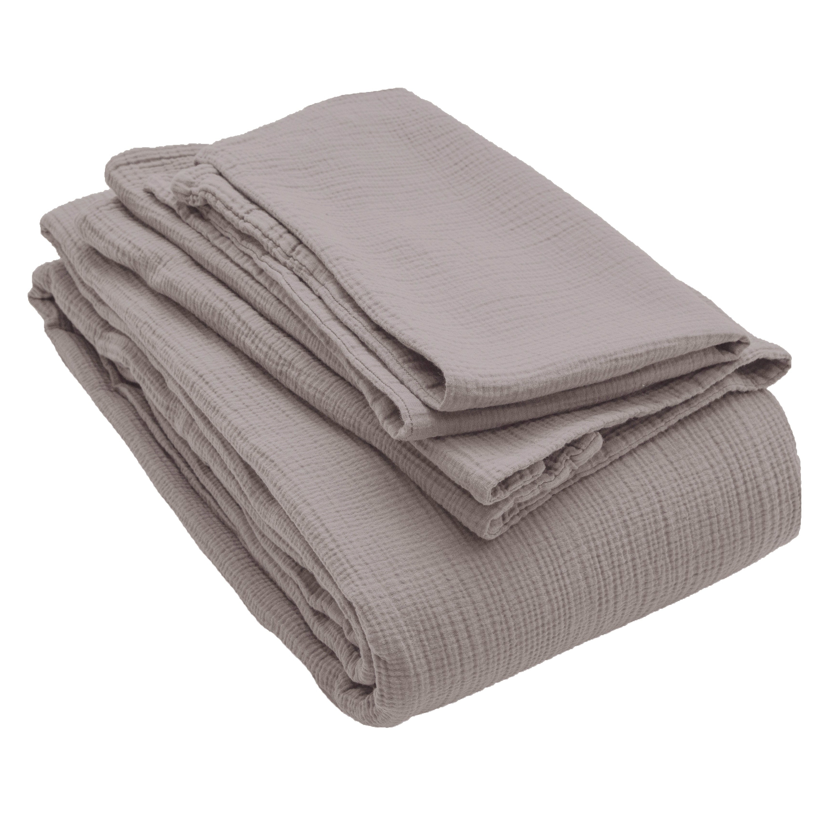 Musselin Kissenbezug Jula taupe 50x70cm - Farbliebe