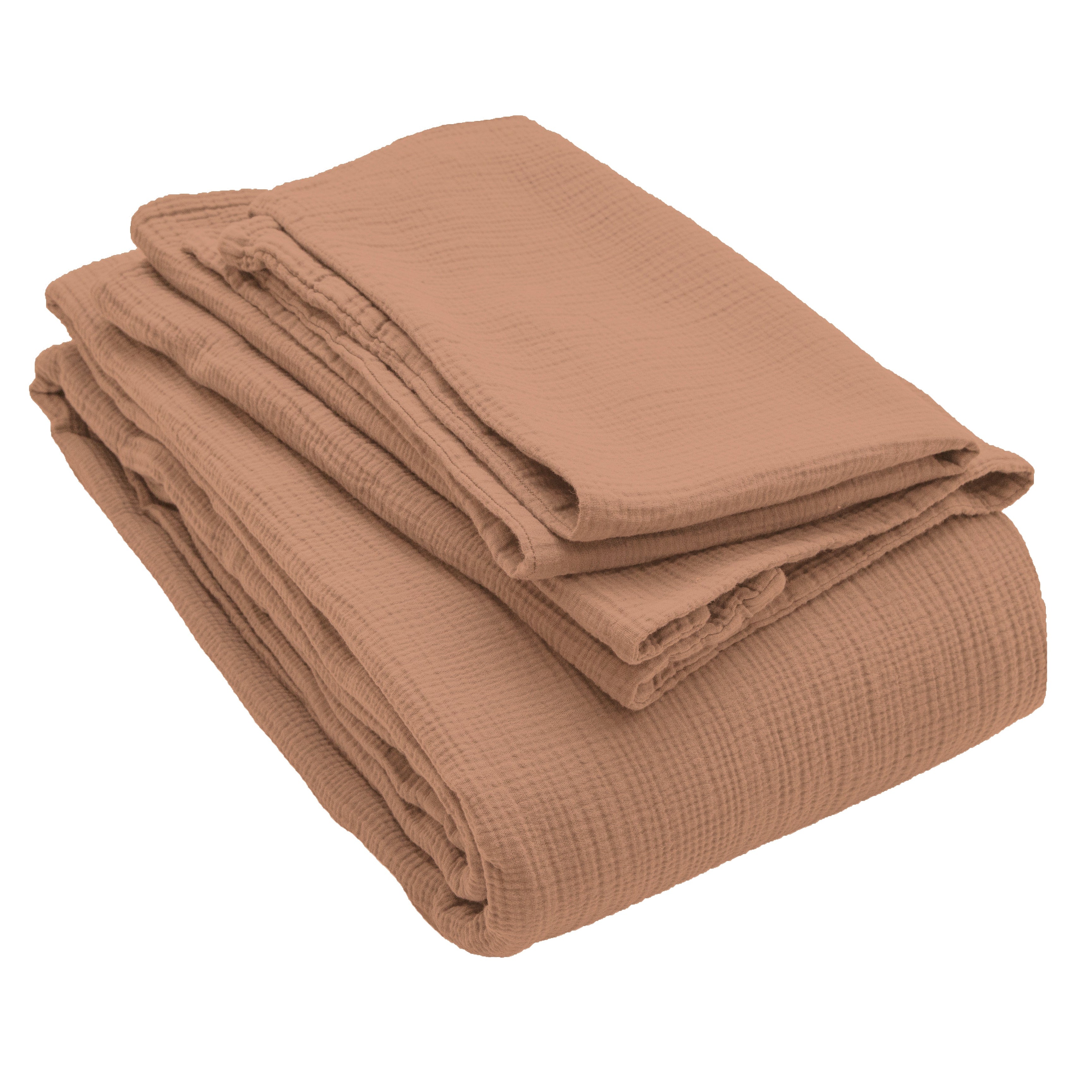 Musselin Kissenbezug Jula terracotta 65x100cm - Farbliebe