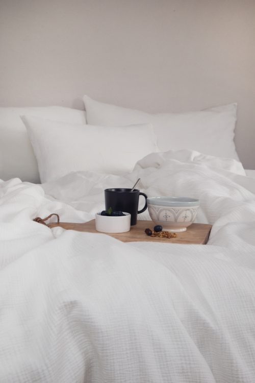 Muslin pillowcase Jula white 50x70cm - Farbliebe