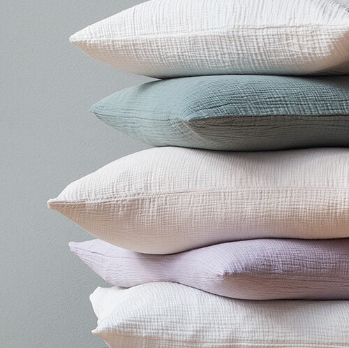 Musselin Zierkissen Hilla beige 50x50cm - Farbliebe
