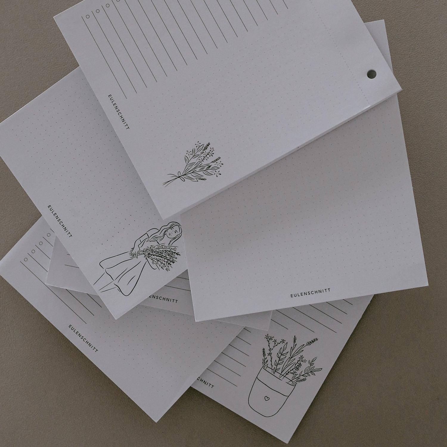 Recharge bloc-notes fillette fleur - Eulenschnitt