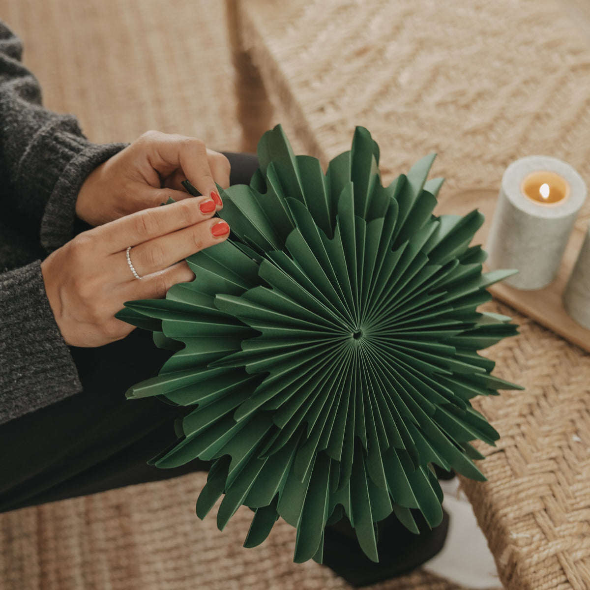 Snowflake dark green 30cm - Eulenschnitt (Image 4)
