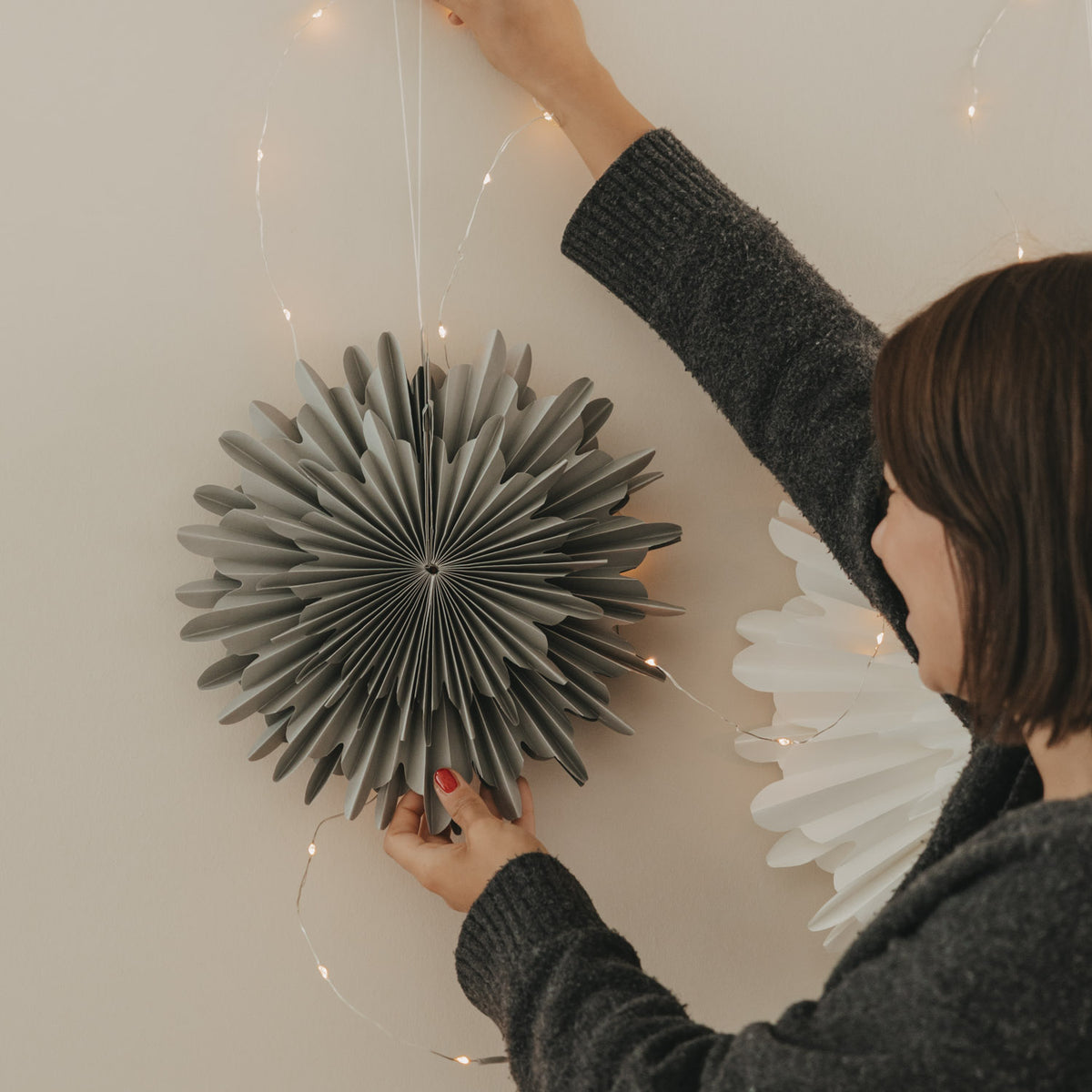 Snowflake grey 30cm - Eulenschnitt