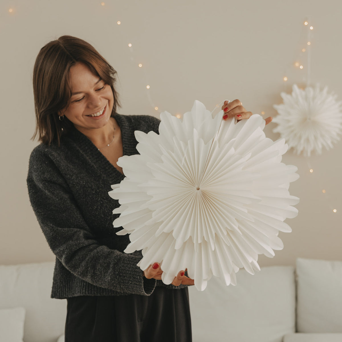 Flocon de neige nature 45cm - Eulenschnitt