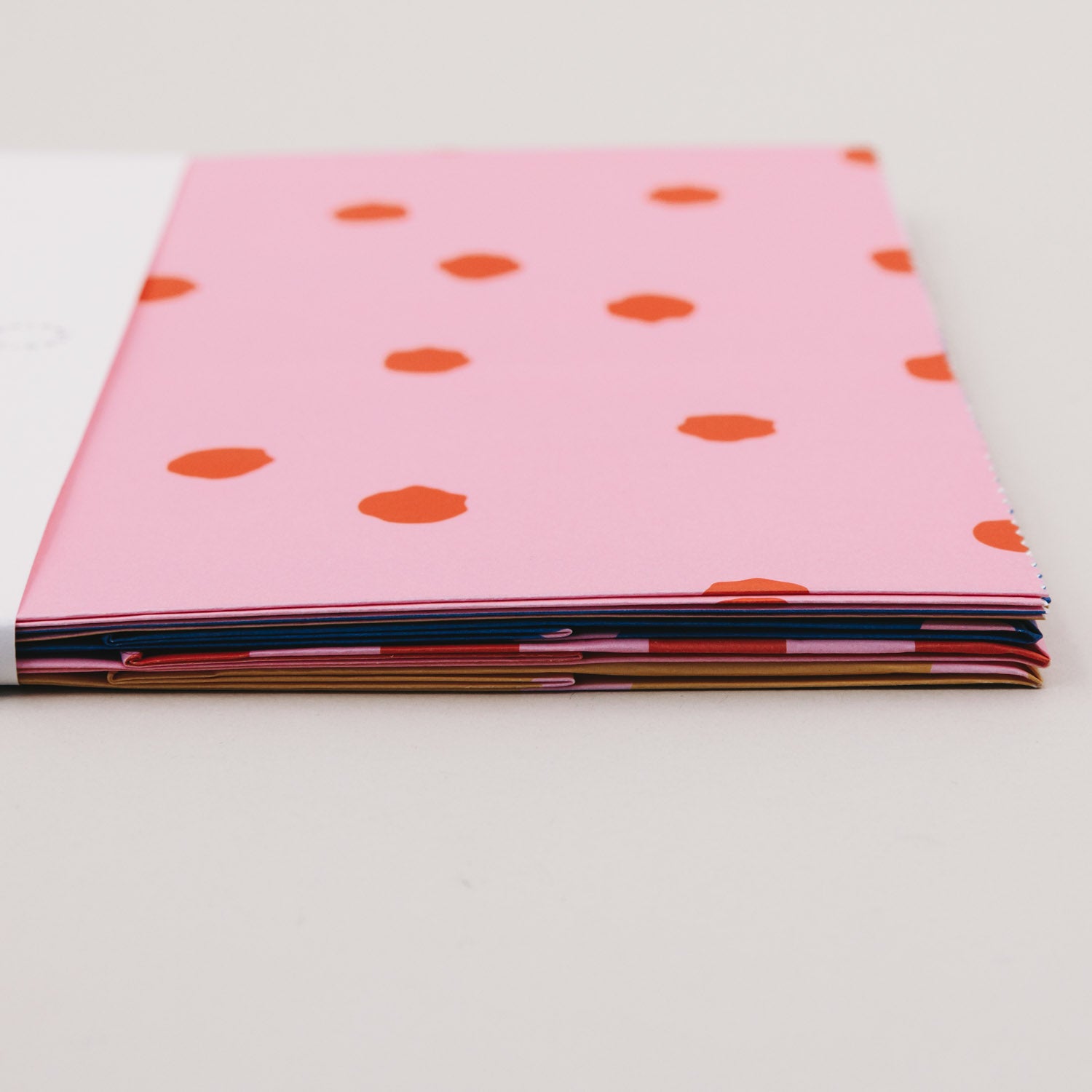 Papiertüten Streifen & Punkte rosa mittel 6er Set - Eulenschnitt