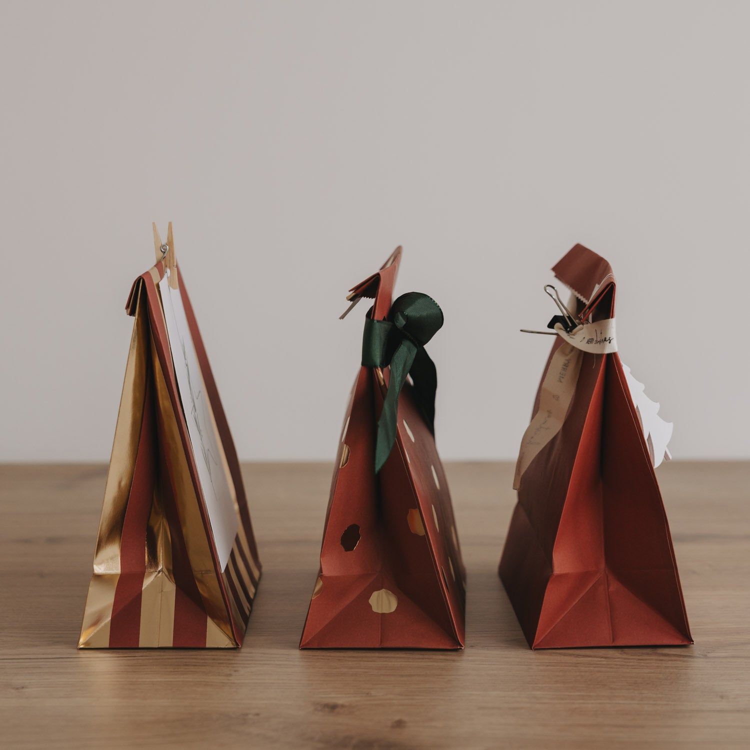 Sacchetti di carta Natale piccoli set da 6 - Eulenschnitt