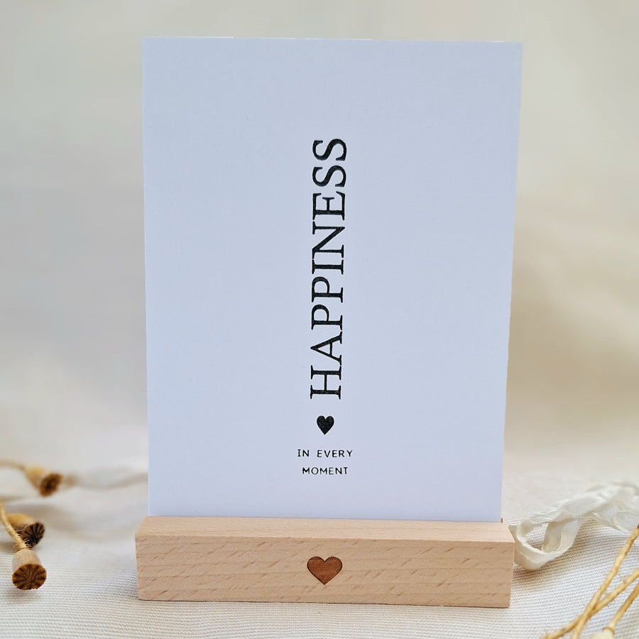 Postkarte "Happiness in every Moment" – handgemacht