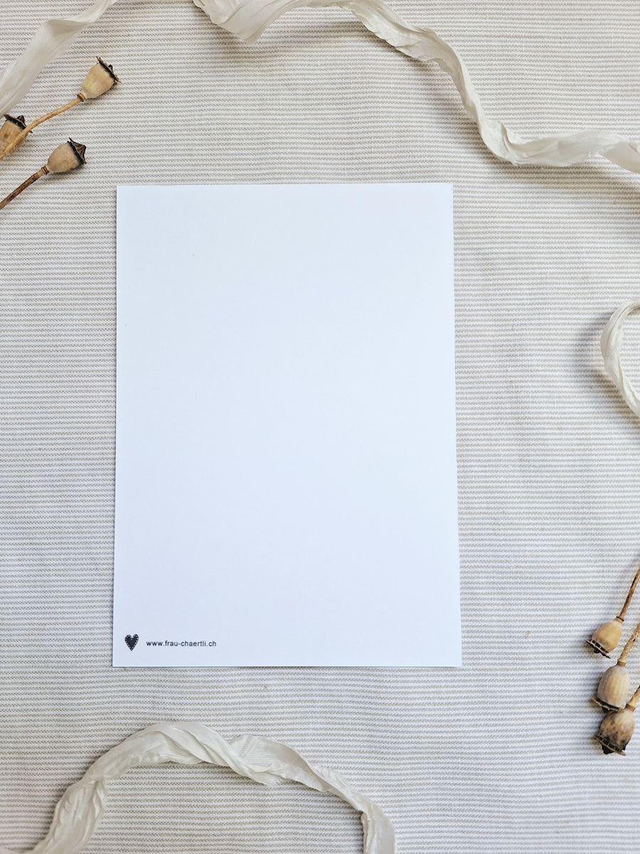 Postkarte "Happiness in every Moment" – handgemacht