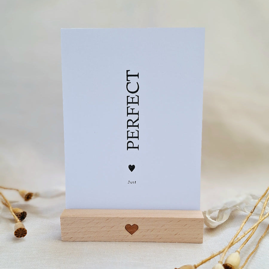 Postkarte "Just Perfect" – handgemacht