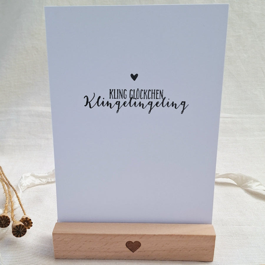 Postkarte "Kling Glöcklein Klingelingeling" – handgemacht