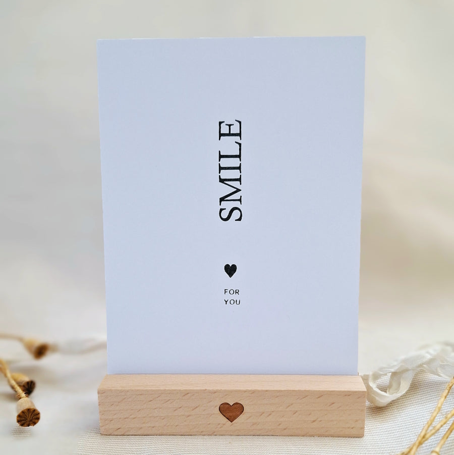 Postkarte "Smile for you" – handgemacht