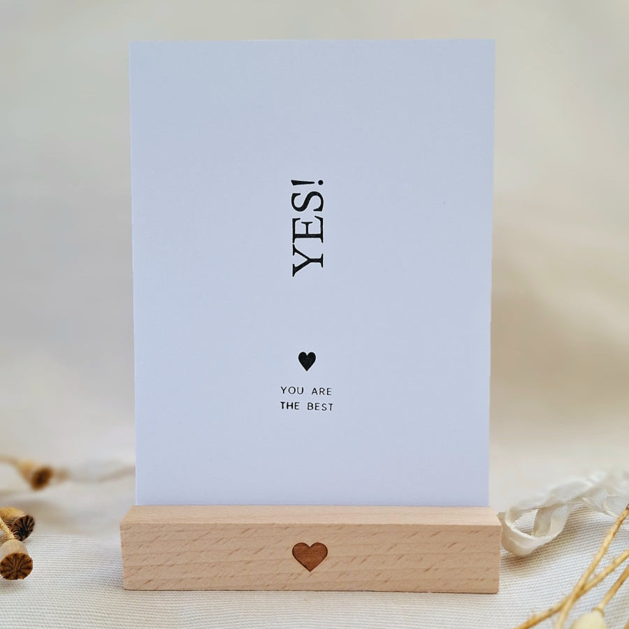 Postkarte "Yes – You are the best" – handgemacht