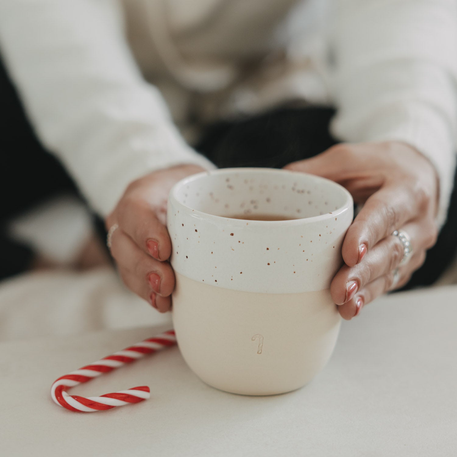 Stoneware Mug Candy Cane – Handmade - Eulenschnitt (Image 3)