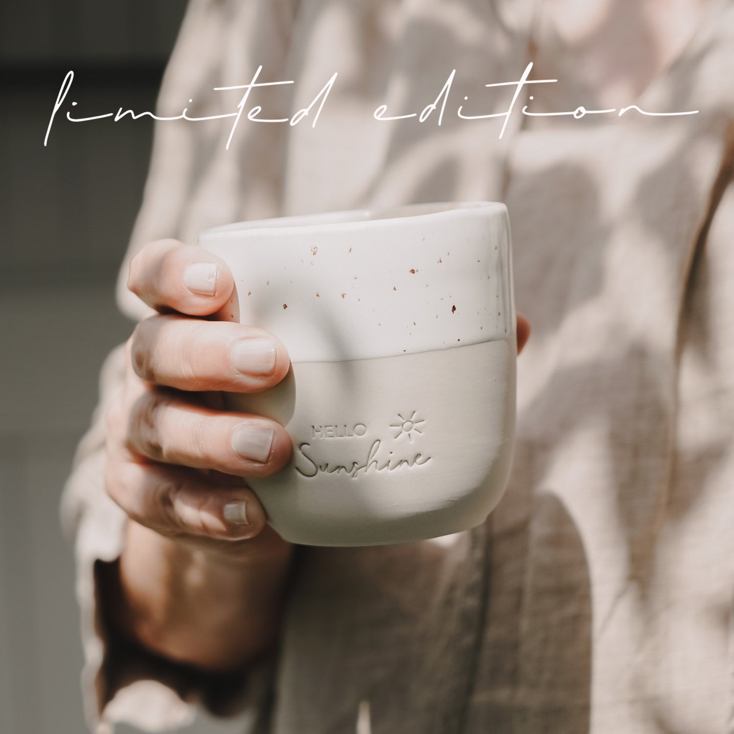 Stoneware mug "Hello Sunshine" – handmade – Limited Edition - Eulenschnitt (Image 4)