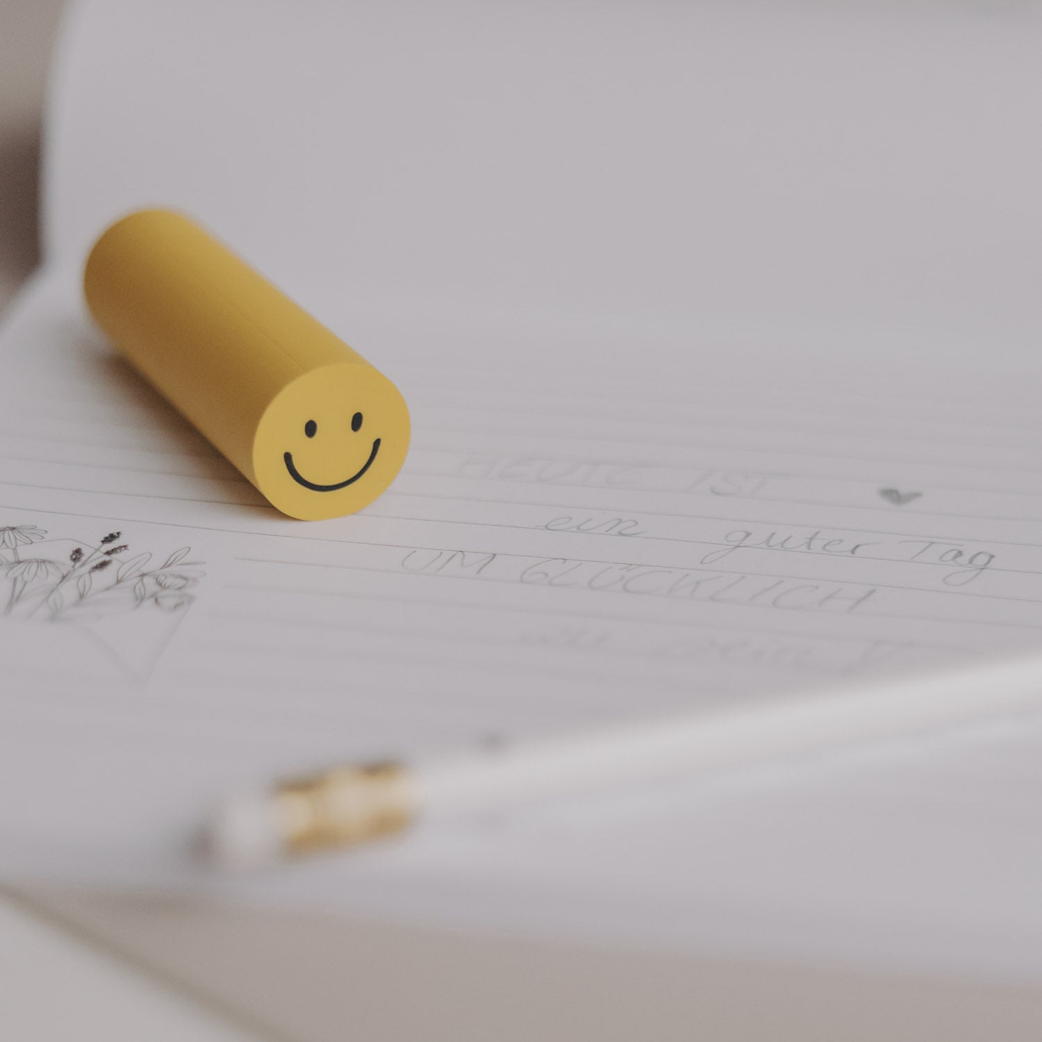 Radiergummi "Smiley" - Eulenschnitt