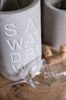 Flaschenkühler "SAVE WATER DRINK WINE" - Räder