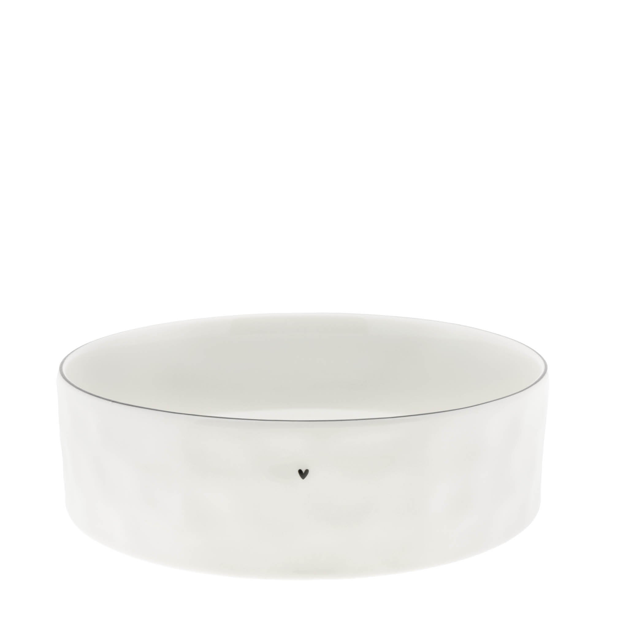 Schale "heart" gross schwarz Design 2 - Bastion Collections