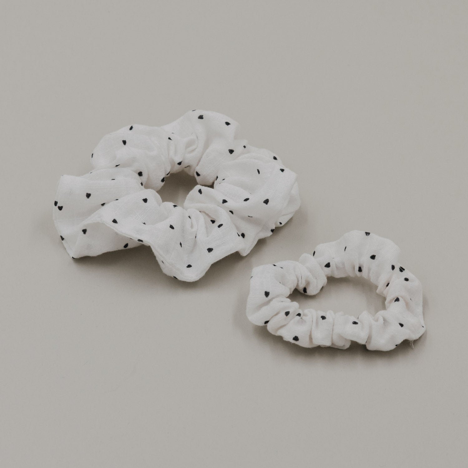 Scrunchies Herzen 2er Set - Eulenschnitt