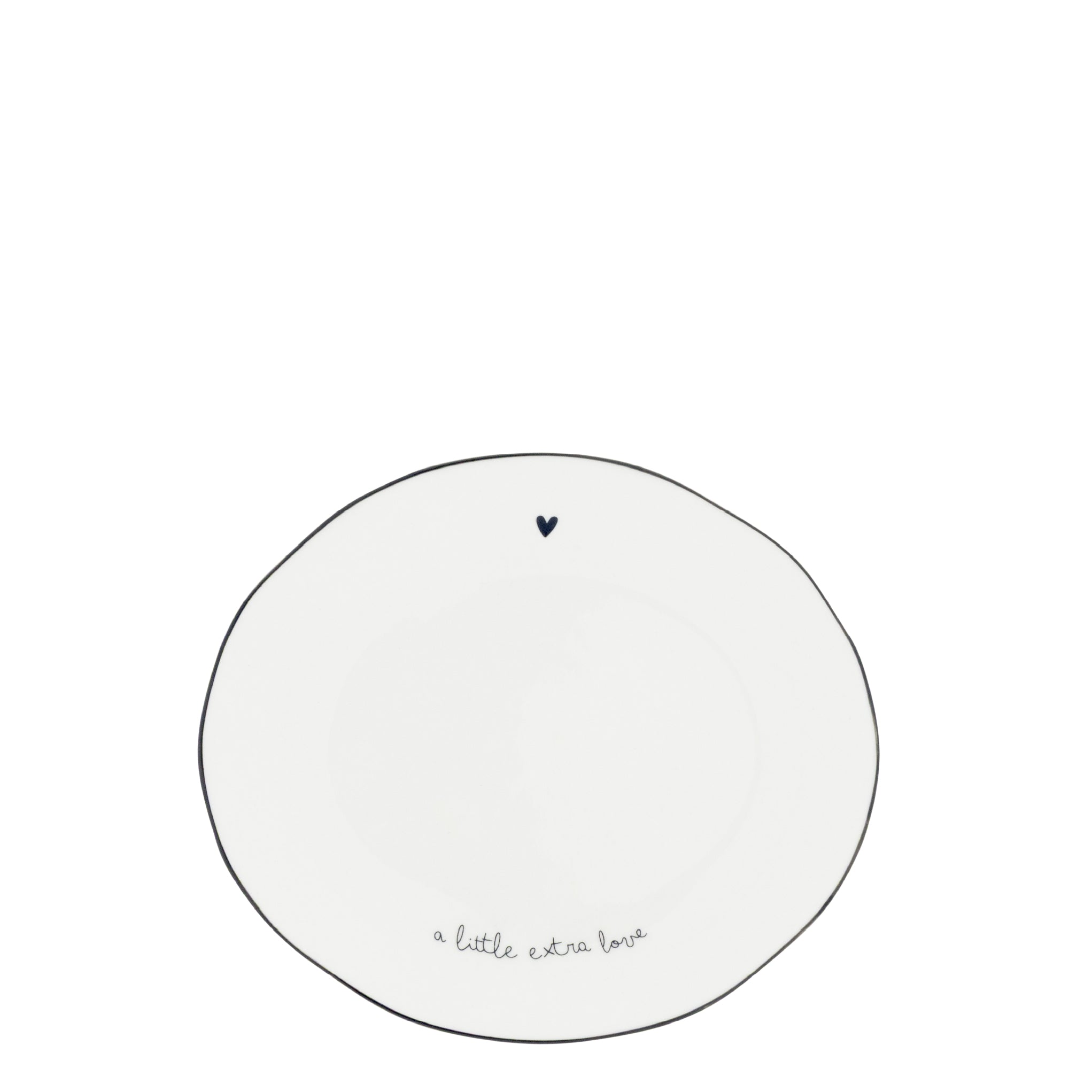 Servierplatte "a little extra love" klein schwarz - Bastion Collections
