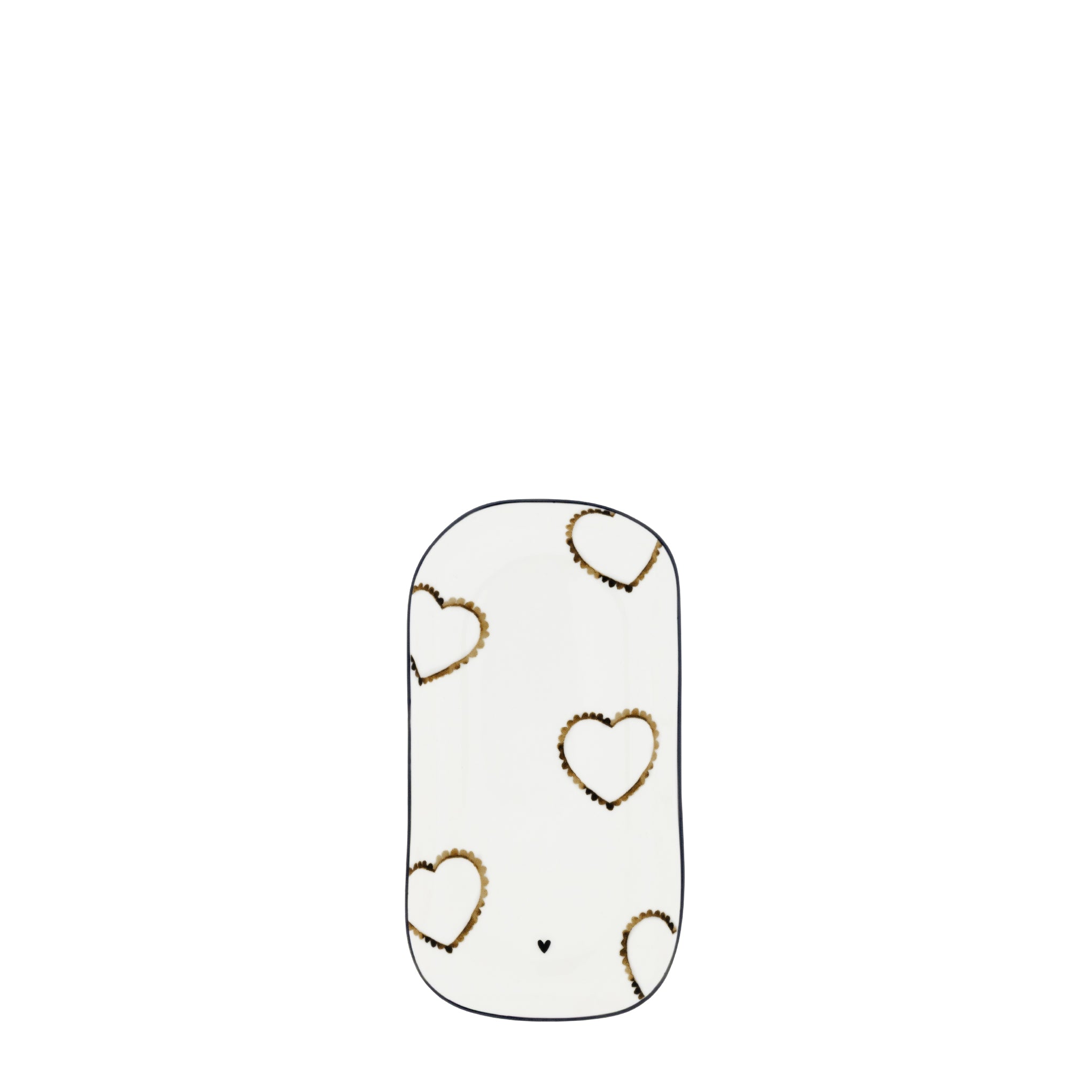 Servierplatten "heart" & "love" klein braun 2er Set - Bastion Collections