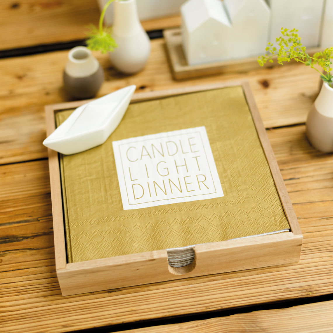 Serviette "Candlelight Dinner" Lunch - Räder