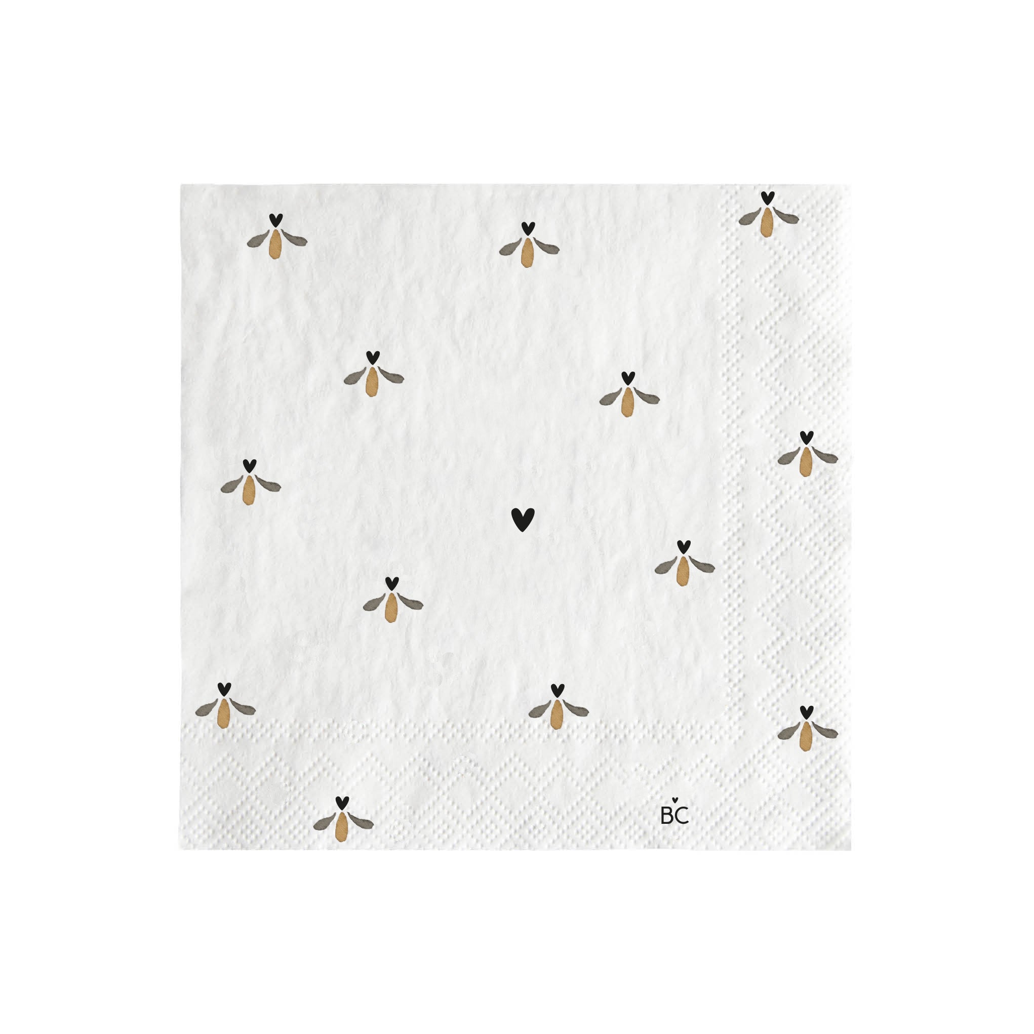 Serviette "dancing heart" Cocktail - Bastion Collections