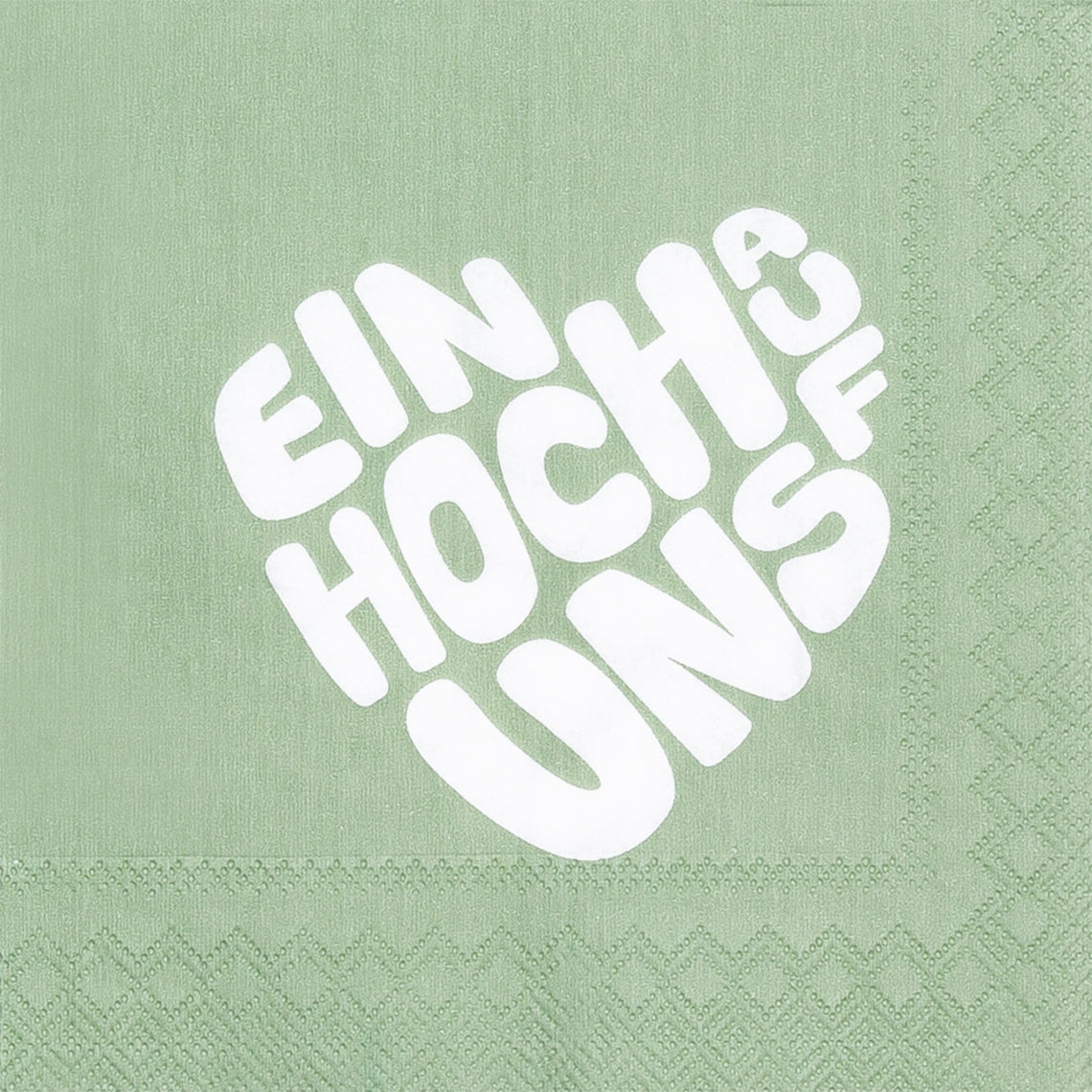 Serviette "Ein Hoch auf uns" Cocktail - Räder