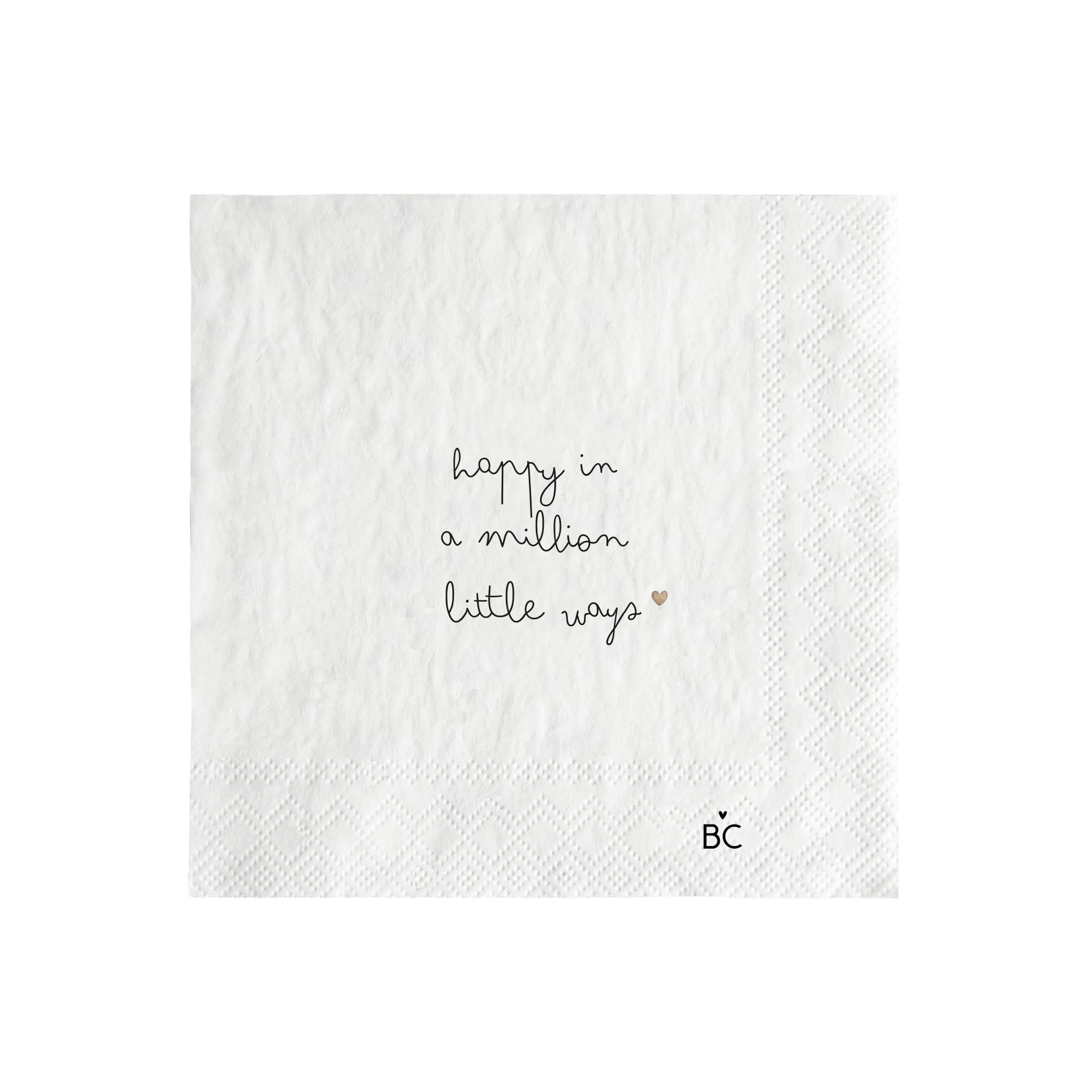 Serviette "happy in a million" Cocktail - Bastion Collections