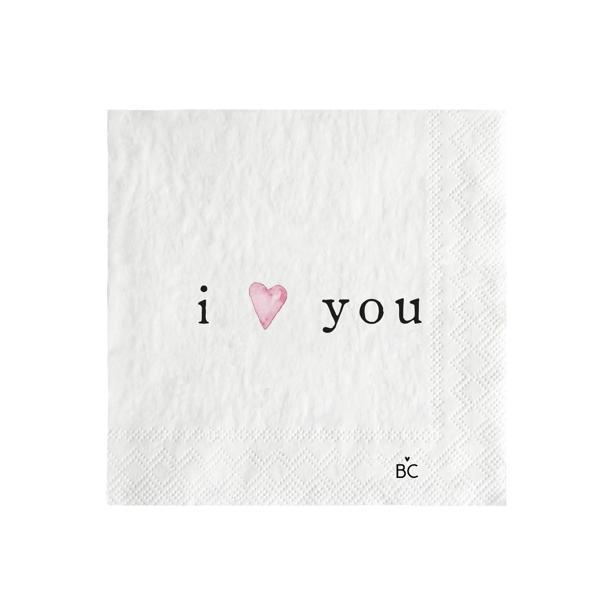 Serviette "i Love you" Cocktail - Bastion Collections
