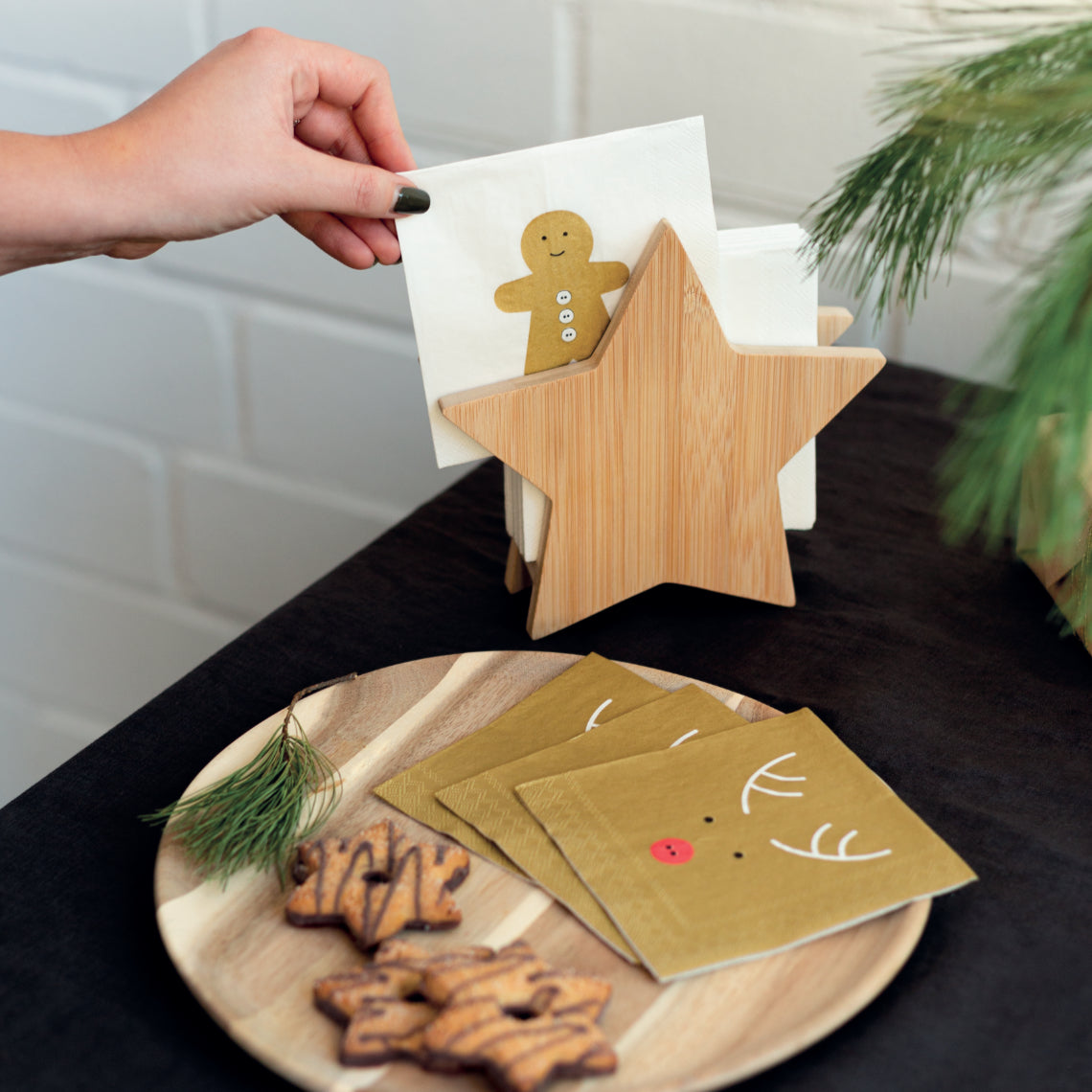 Serviette Lebkuchen Cocktail - Räder