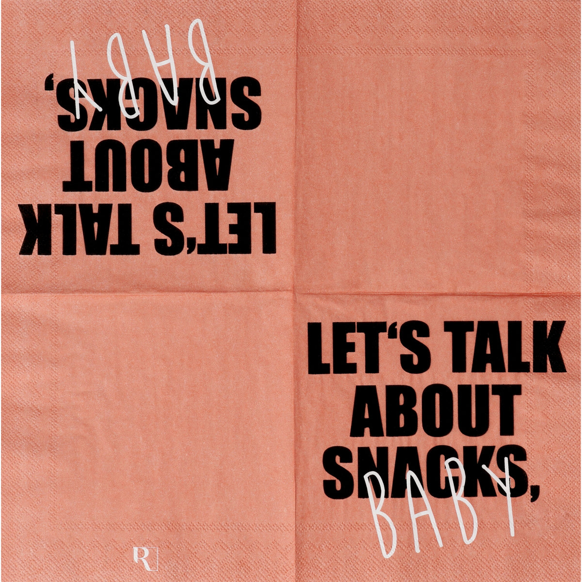 Serviette "Let's talk about Snacks, Baby" Cocktail - Räder (Bild 3)