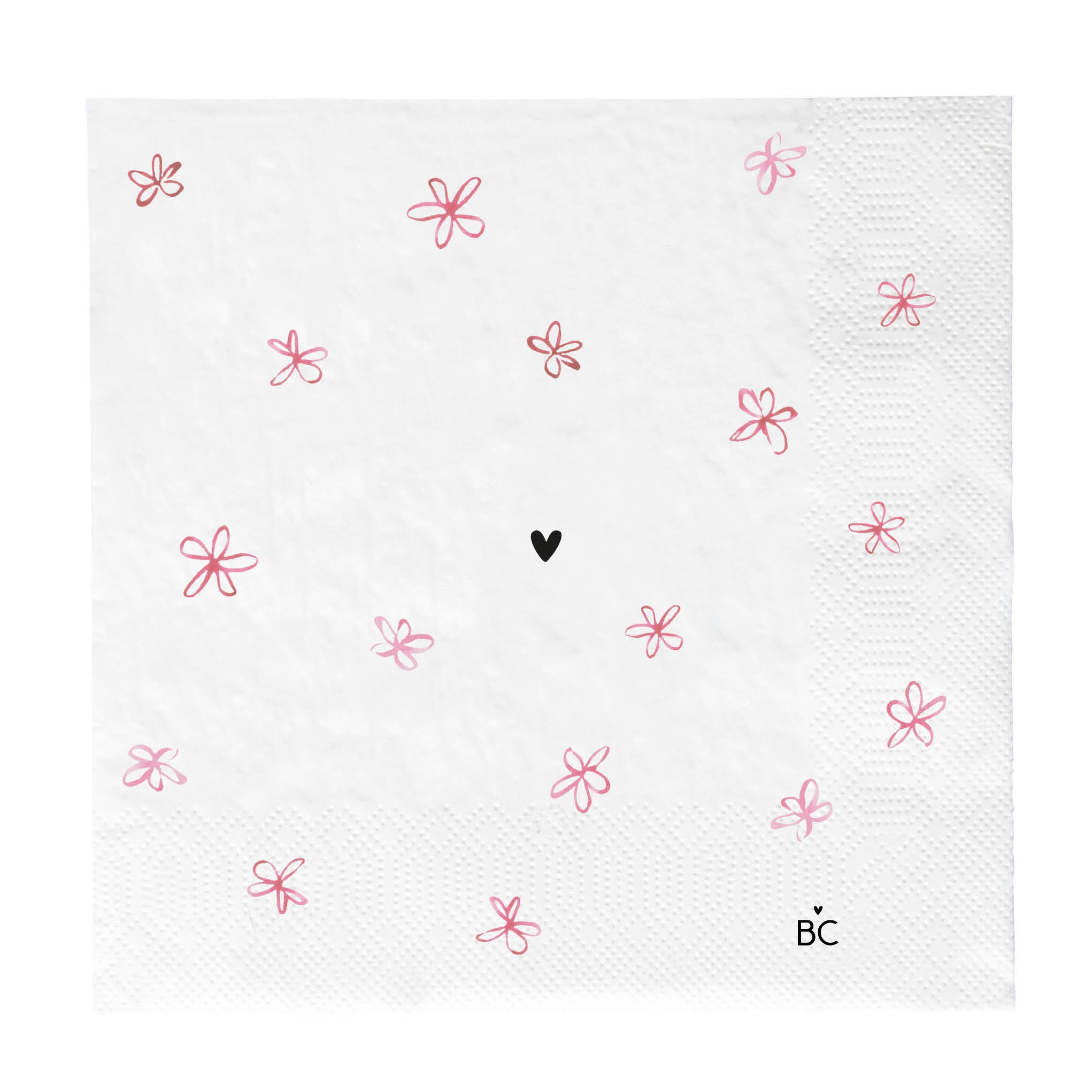Serviette "Little Flowers" Lunch rose - Bastion Collections