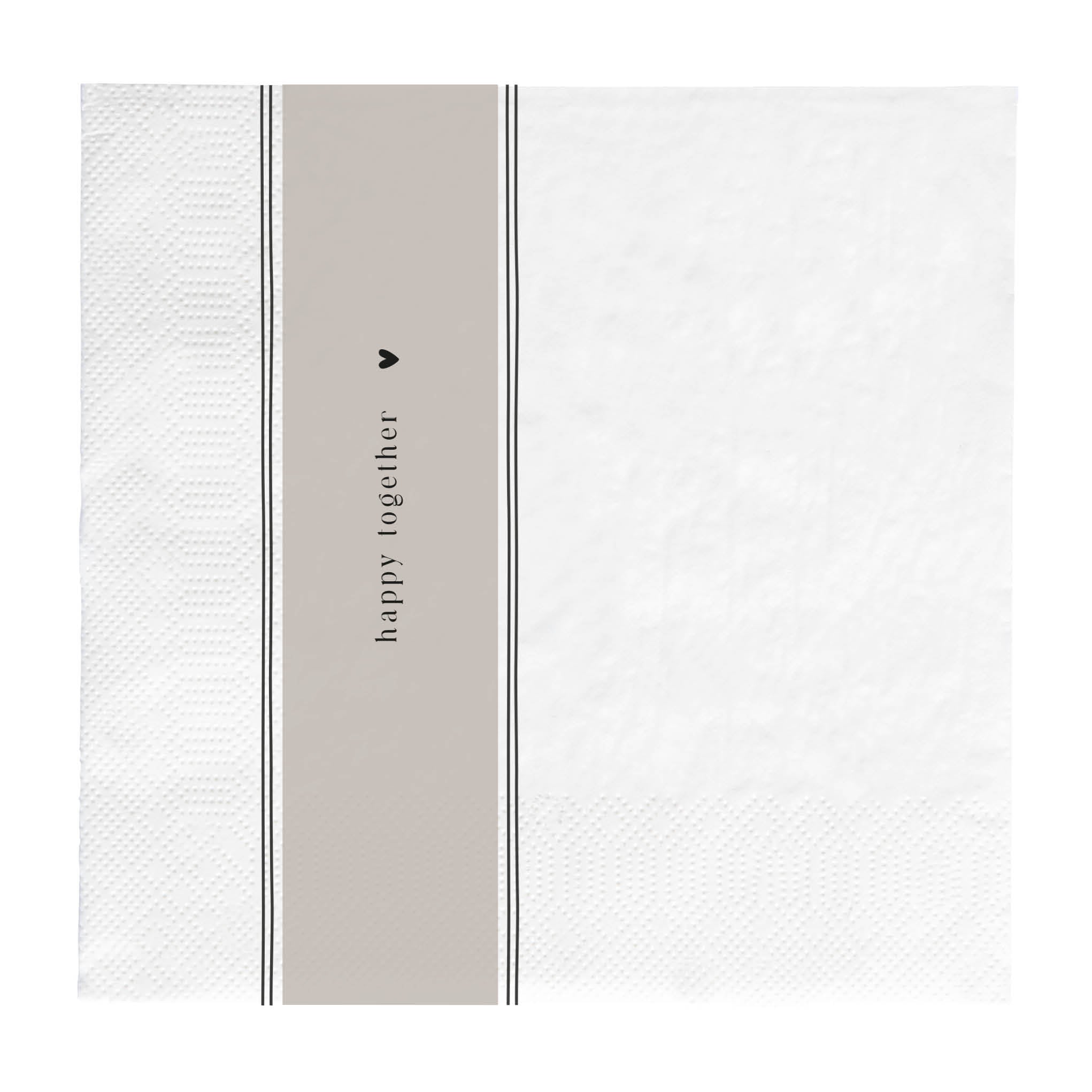 Serviette "Love to be with you" Lunch - Bastion Collections