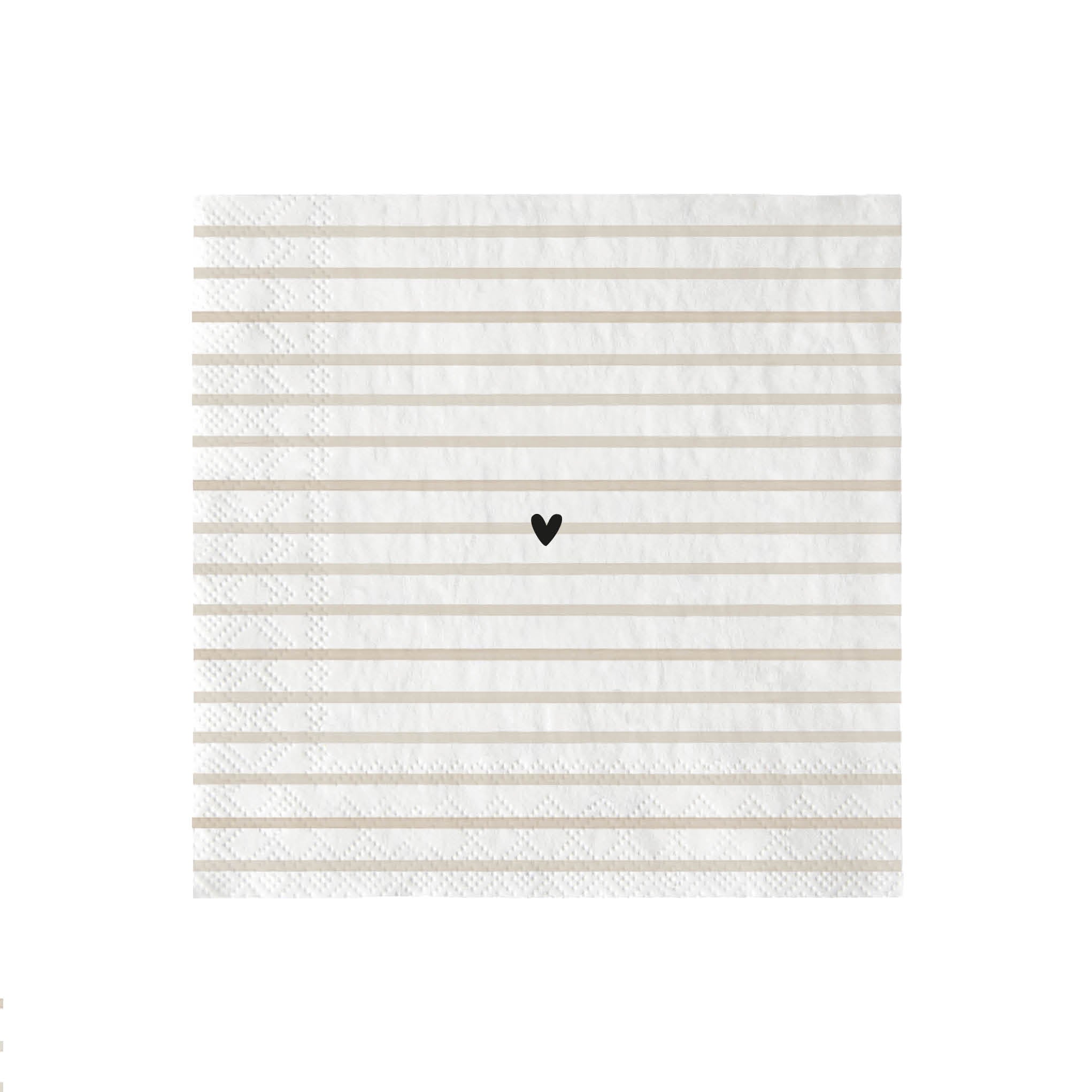 Serviette "Oui Oui Cherie" Cocktail beige - Bastion Collections
