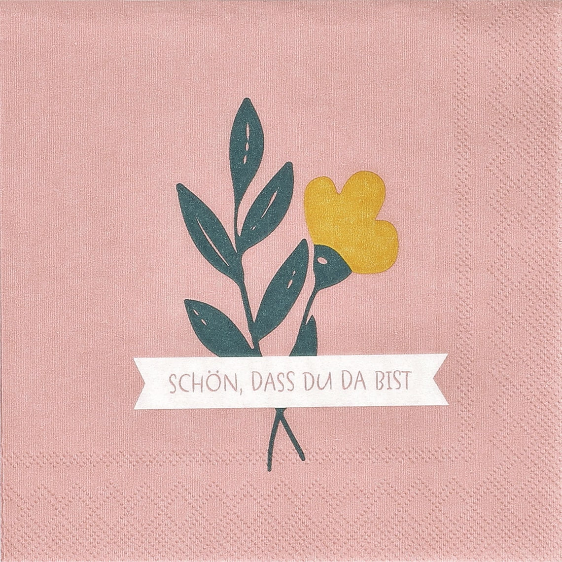 Serviette "Schön, dass du da bist" Cocktail - Räder