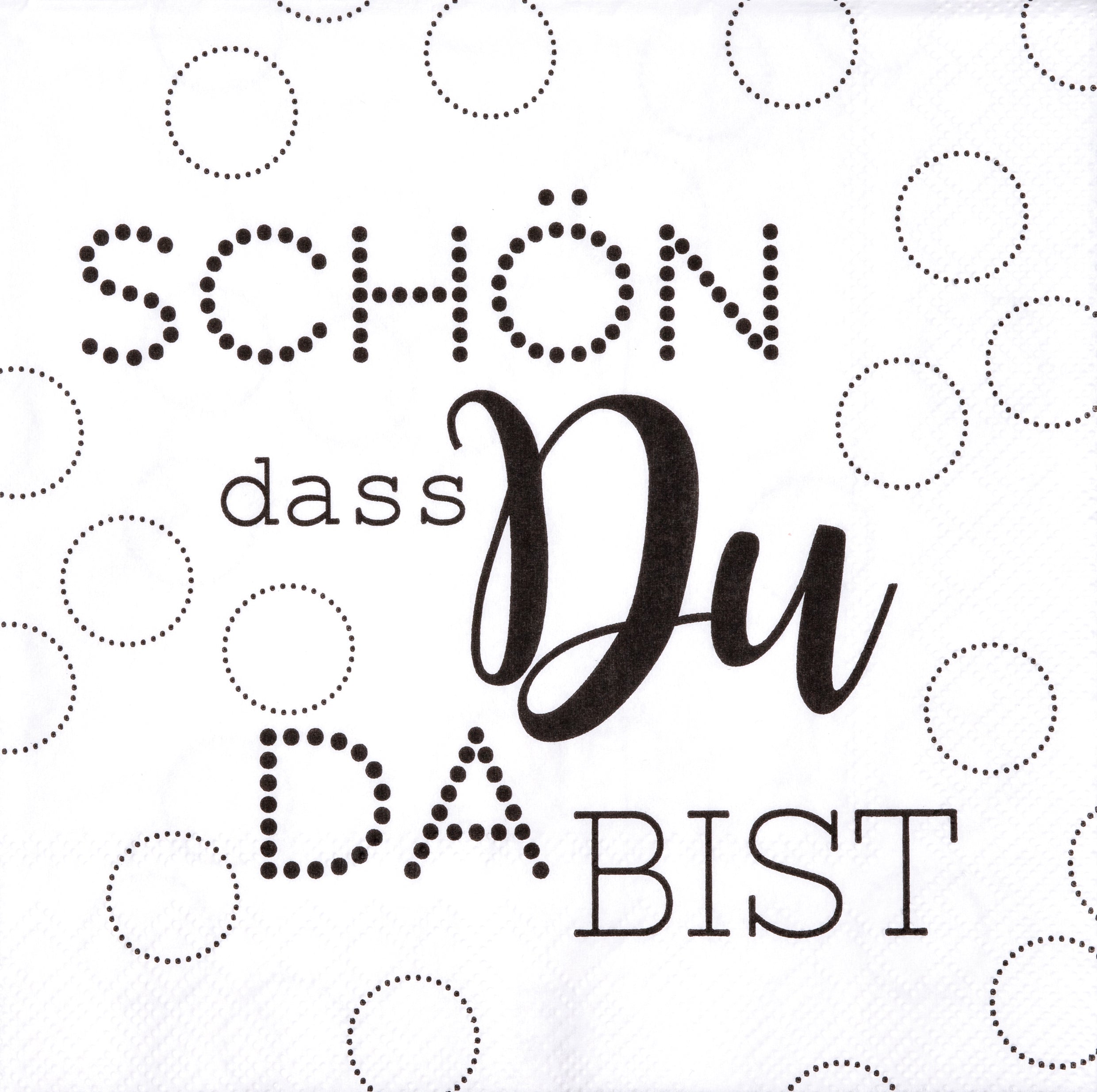 Serviette "Schön, dass du da bist" Lunch - Räder