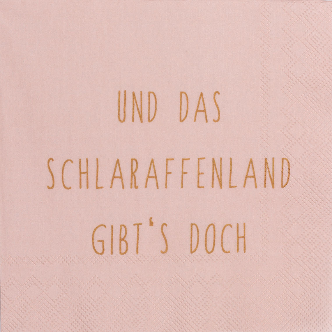 Serviette "Und das Schlaraffenland gibt’s doch" Lunch - Räder