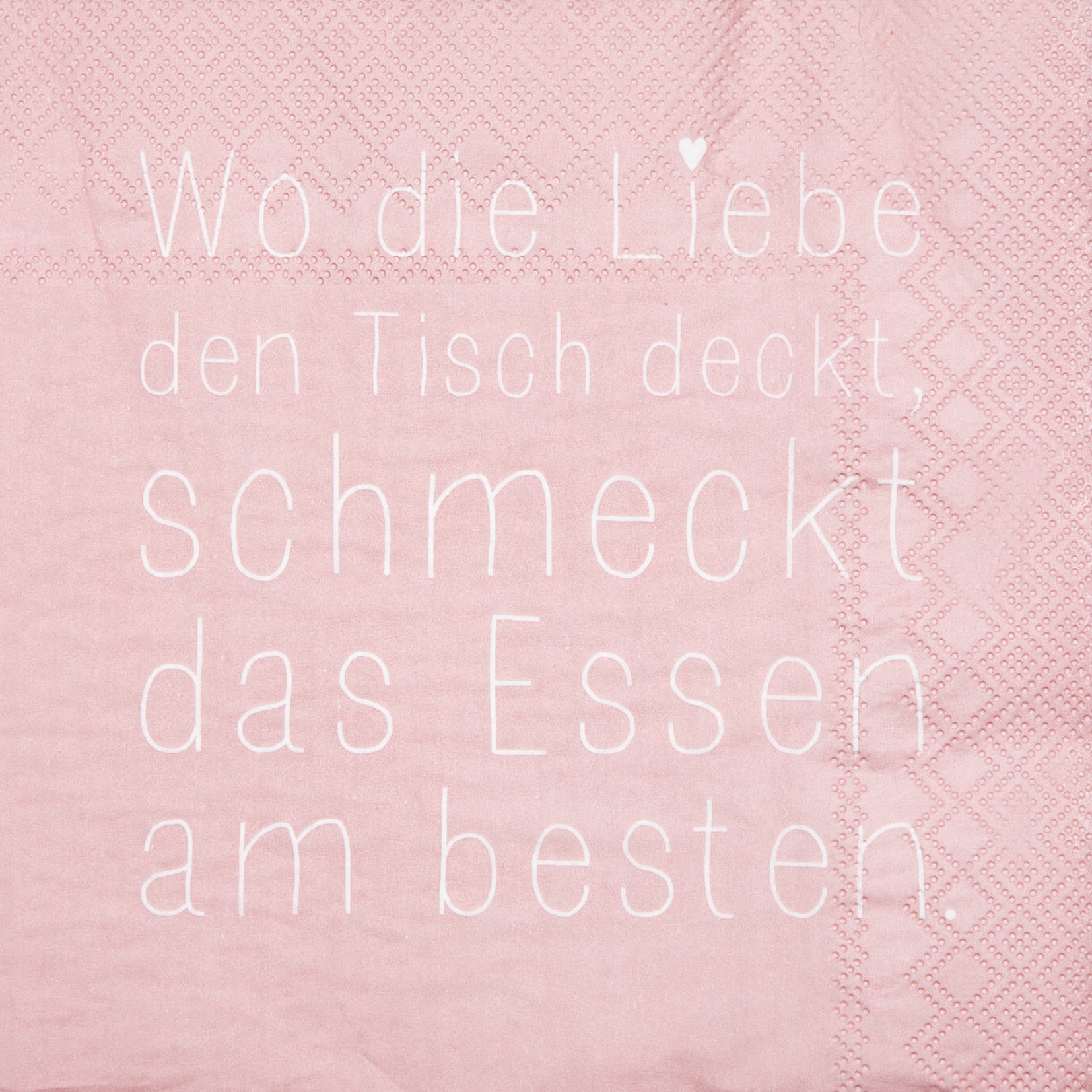 Serviette "Wo die Liebe den Tisch deckt" Lunch - Räder