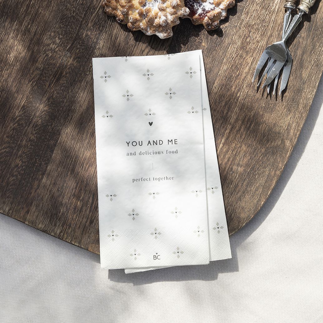 Serviette "You and Me" Buffet - Bastion Collections