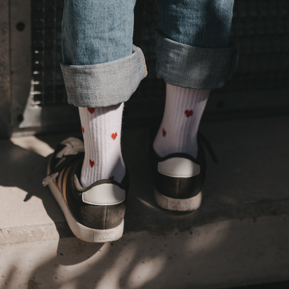 Kids socks red hearts white 27-30 - Eulenschnitt (Image 2)
