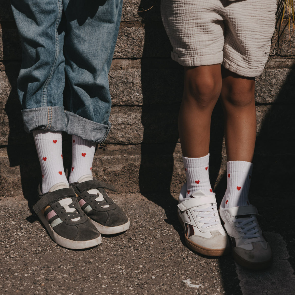 Kids socks red hearts white 23-26 - Eulenschnitt (Image 7)