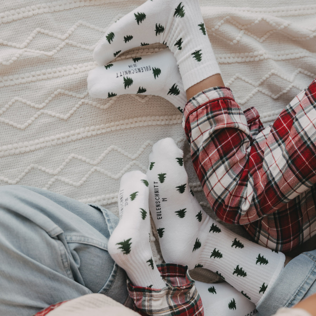 Chaussettes enfant sapins blanc 27-30 - Eulenschnitt (Image 3)
