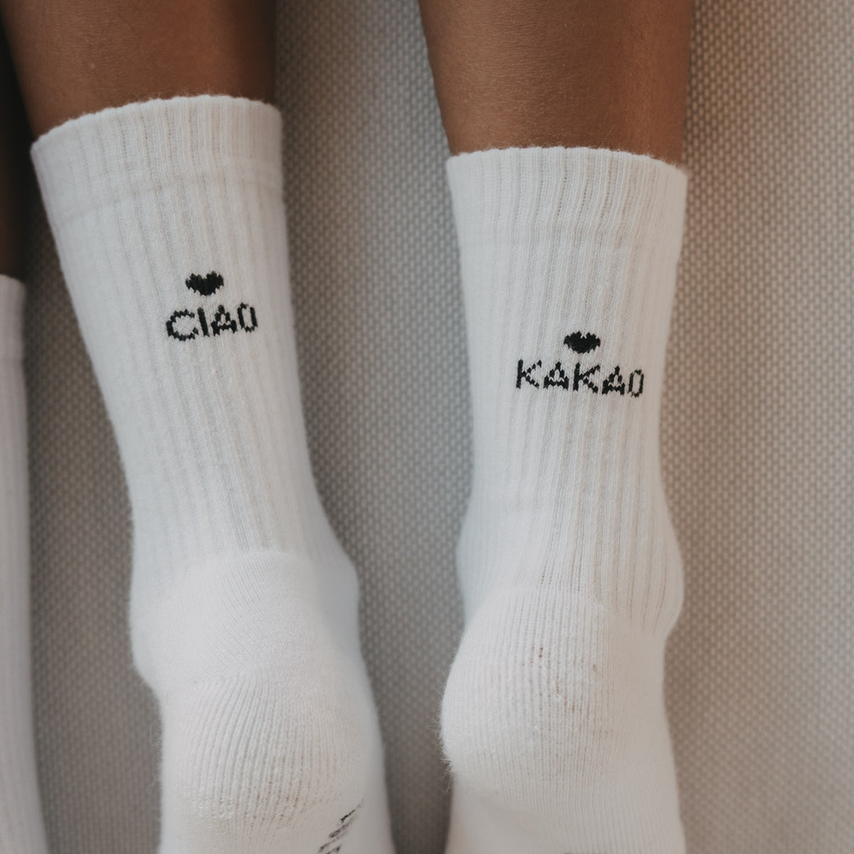 Chaussettes enfant "Ciao Kakao" blanc 27-30 - Eulenschnitt (Image 2)