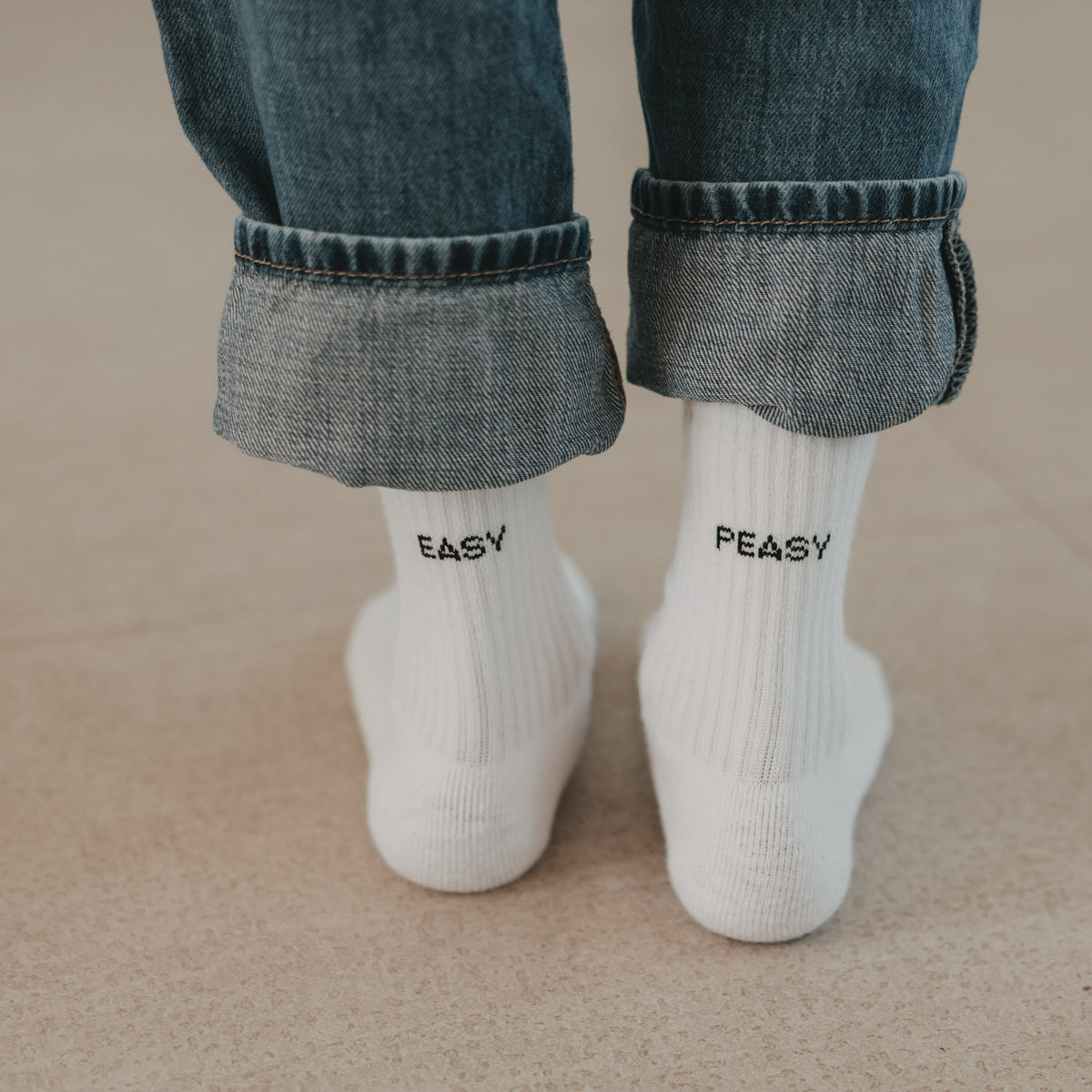 Kids socks "Easy peasy" white 23-26 - Eulenschnitt (Image 3)