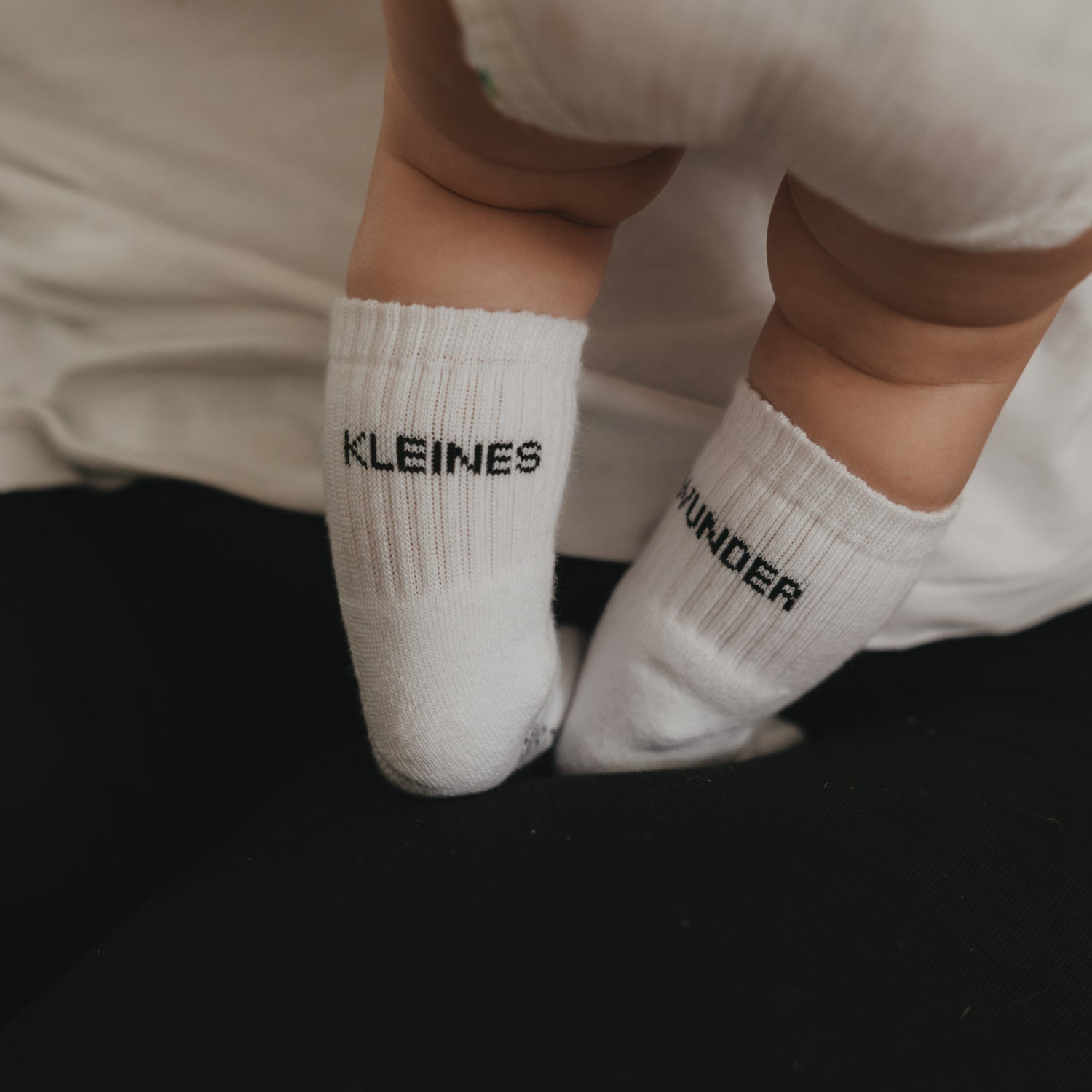 Babysocken "Kleines Wunder" weiss 16–18 - Eulenschnitt (Bild 2)
