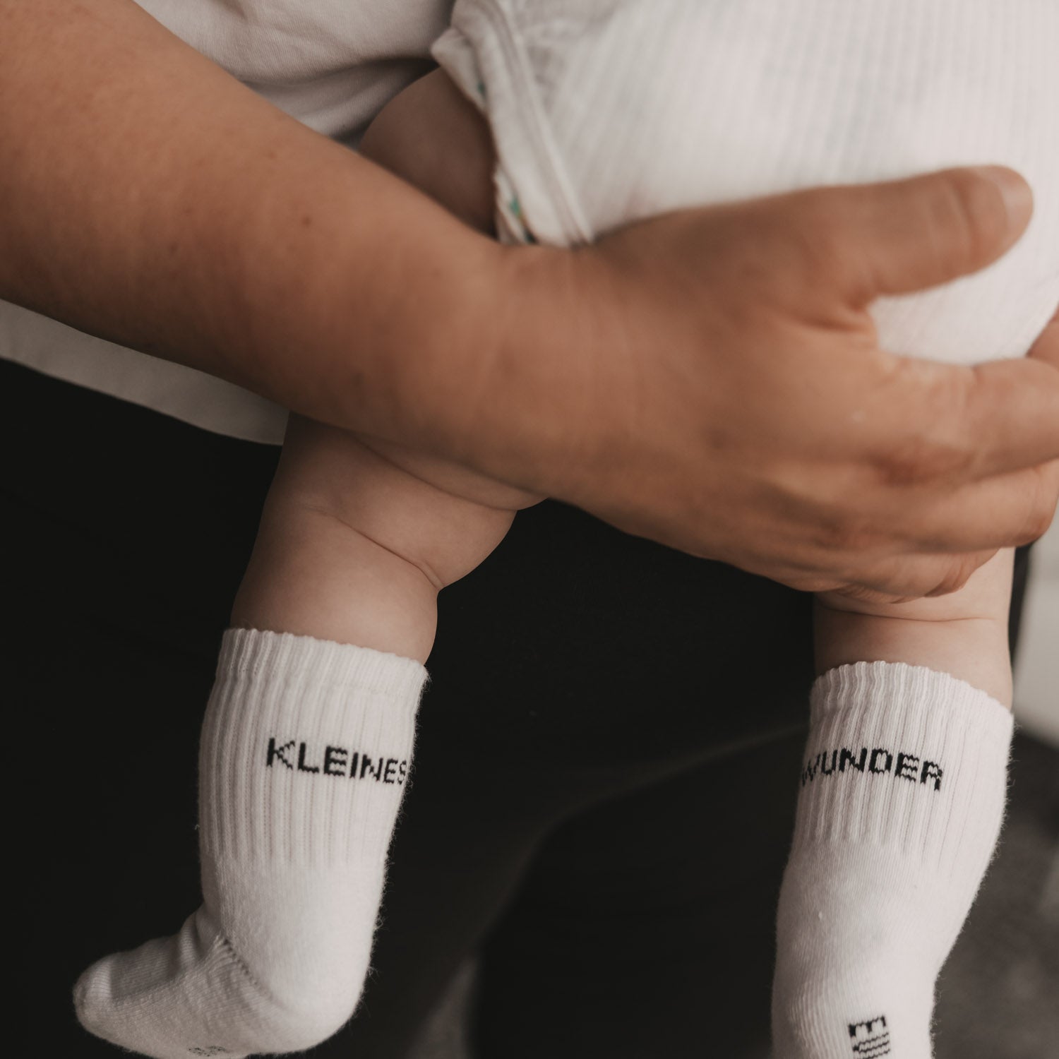 Babysocken "Kleines Wunder" weiss 16–18 - Eulenschnitt