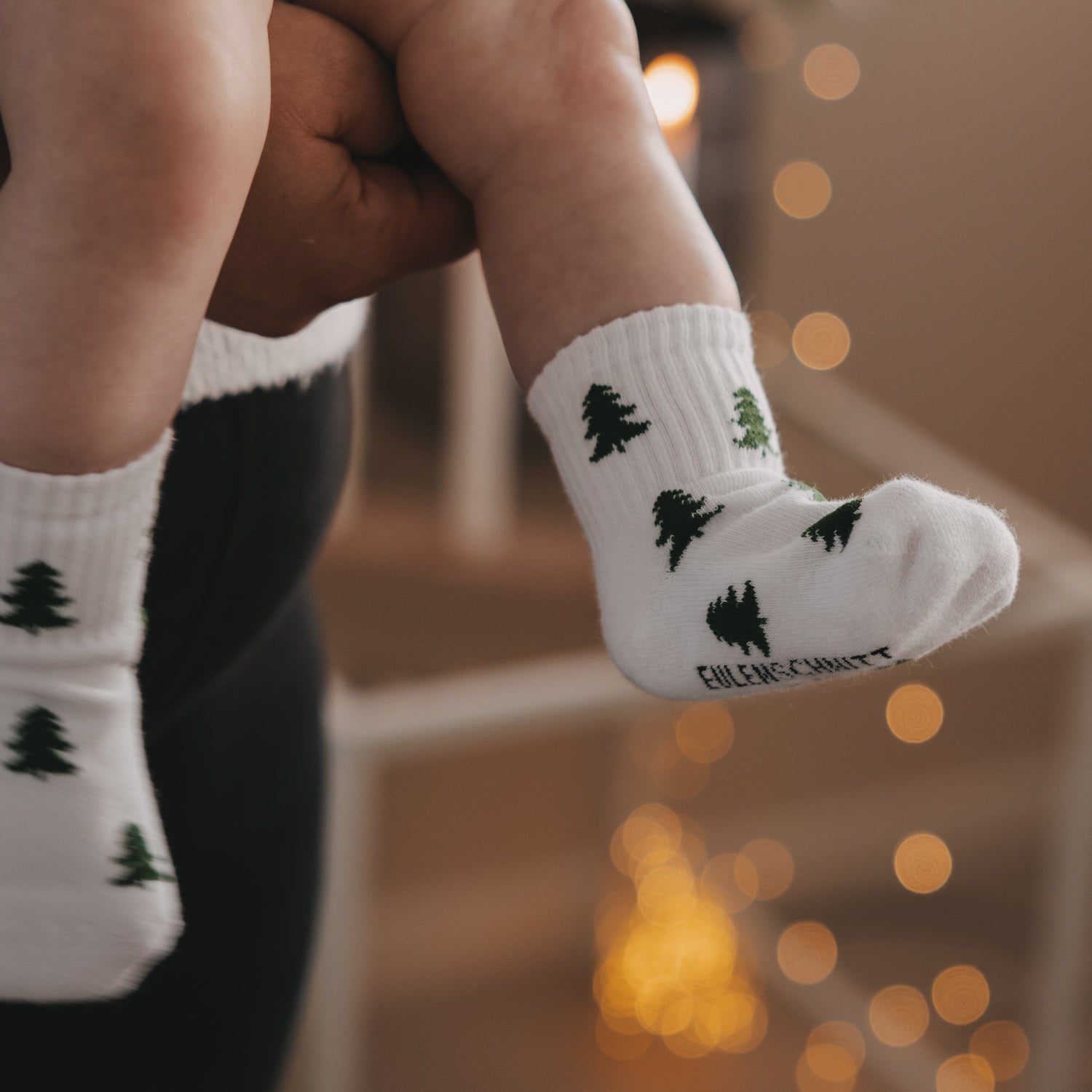 Chaussettes bébé sapins blanc 16–18 - Eulenschnitt (Image 4)
