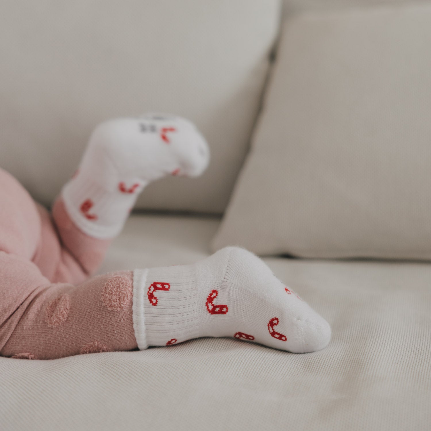 Chaussettes bébé sucres d'orge blanc 16–18 - Eulenschnitt (Image 3)